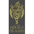 thumbnail image 2 of Junior's Game of Thrones: House of the Dragon Gold Three-Headed Dragon Crest Racerback Tank Top Charcoal Large, 2 of 4