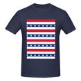 thumbnail image 4 of Bingfone American Patriotic Stars And Stripes Men'S Loose Fit Short-Sleeve Pocket T-Shirt, 4 of 7