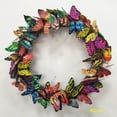 thumbnail image 4 of DAMAI 15.7 Inches Artificial Butterfly Wreath Front Window Garland Home Garden Door Hanging Wall Decor, Outdoor Decorative Welcome Wreath for Front Door Wall Window Spring Party Decoration, 4 of 9