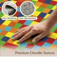 thumbnail image 6 of ODIKA 6'x9' Washable Area Rug Easy Care, Non-Shedding, Bedside Retro Block Checkerboard Multicolor Border Hopscotch for Queen Size Bedroom Under Bed Master Suite, 6 of 7