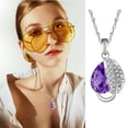 thumbnail image 1 of XWSHYW Collares Colgantes Precioso Collar de Amor con Combinación de Cristales y Hojas Engastadas con Diamantes., 1 of 4