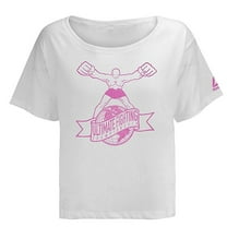Reebok Womens Ultiman Globe Boxy Graphic T-Shirt, White, Medium
