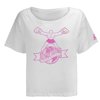 Reebok Womens Ultiman Globe Boxy Graphic T-Shirt, White, Small