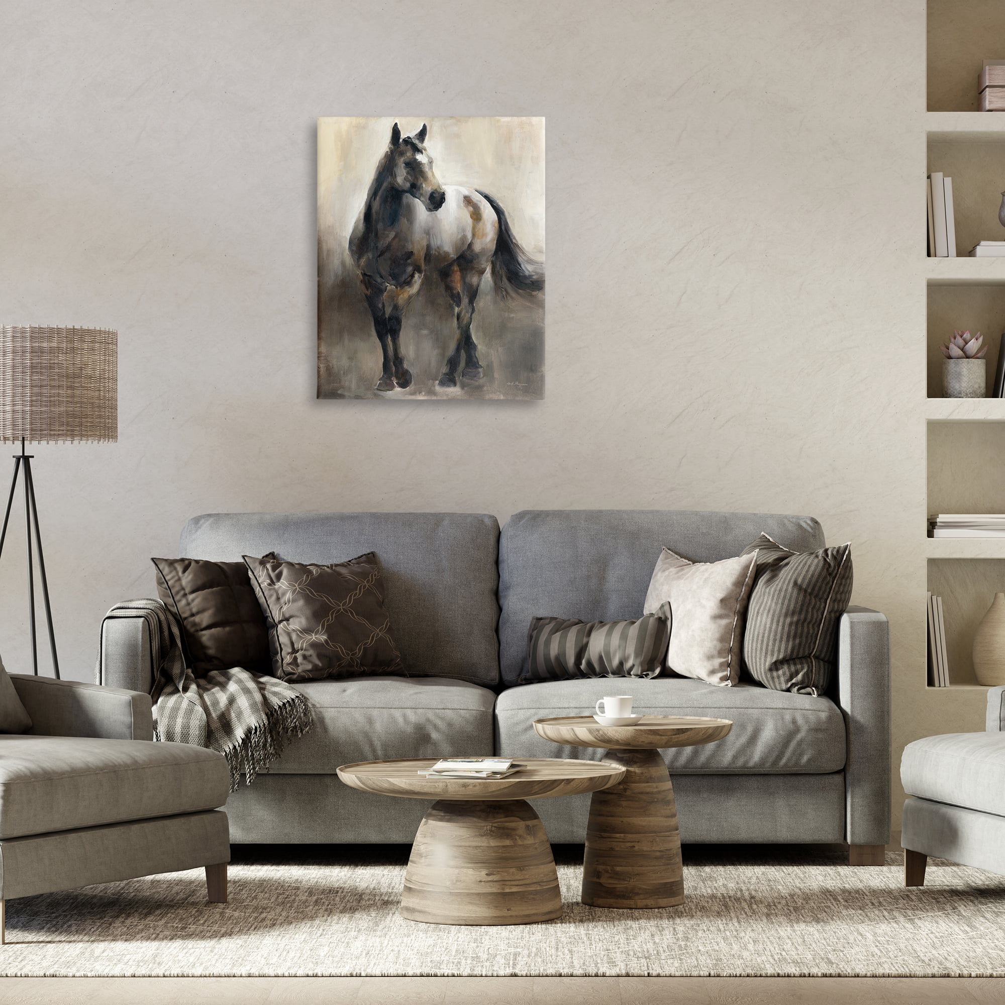 Stupell Industries Copper & Nickel Horse Animals Painting Wrapped Canvas Art Print Wall Art, 24 x 30