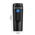 thumbnail image 2 of Portable 12V Thermos Van Tea Coffee Mug Electric Thermal Flask Heating Cup Car Accessories BLACK SMALL SCREEN, 2 of 8