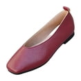 thumbnail image 2 of Flat Shoes for Women 2026 Casual Square Toe Slip On Casual Ballet Flats Comfortable Ballerina Business Soft Walking Shoes, 43, 2 of 5