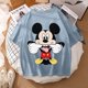 thumbnail image 1 of Woman Summer New 2022 Hot Cartoon Disney Mickey And Friends Minnie Mouse Leopard Bow Portrait T-Shirt Short Sleeve Teen TopsS Gao Jinjia LED, 1 of 2