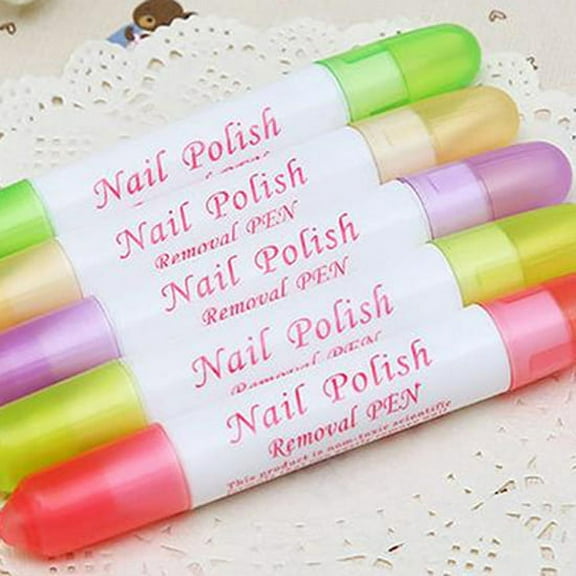 Limei 5Pcs Women Nail Art Polish Corrector Pen Remover Mistakes Cleaner with 3 Tips