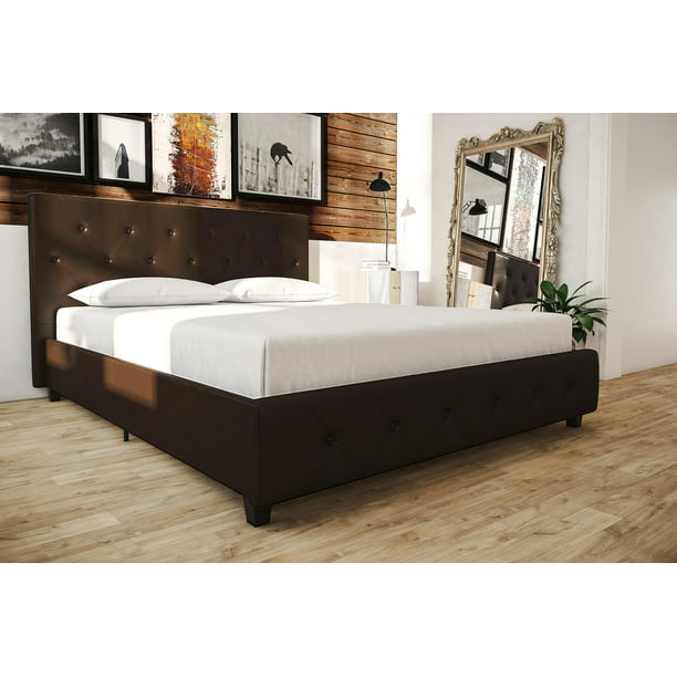 Dhp Dakota Upholstered Faux Leather, Dhp Dakota Upholstered Platform Bed Queen Size Frame