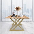thumbnail image 2 of ToppiJoy 2Pcs X Shape Metal Desk Legs, Heavy Duty Industrial Coffee Table Legs for Dining Table/Desk/Office Table, 2 of 12