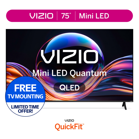 VIZIO 75" Mini LED Quantum 4K QLED HDR Smart TV (NEW 2026) VQM75C-10