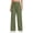 Green&&100, variant on CONROSES Girls School Uniform Pants Wide Leg Chino Pants for Girls Trendy Solid High Waist Cozy Formal Pants With Pockets