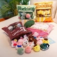 thumbnail image 4 of Cute Snack Pillow Stuffed Animal Toys Pudding Decorative Removable Creative Toy Gifts for Teens Girls Kids (Yellow Cat8pcs), 4 of 5