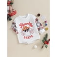 thumbnail image 3 of Suealasg Toddler Baby Boys Girls Christmas Romper Newborn Long Sleeve Santa Claus Print Bodysuit Jumpsuit 3M 6M 12M 18M Infant Boys Girls Playsuit Winter Clothing, 3 of 8