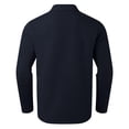 thumbnail image 5 of Mens Shirts Solid Color Zipper Lapel Long Sleeved Top Casual T Shirts, 5 of 5