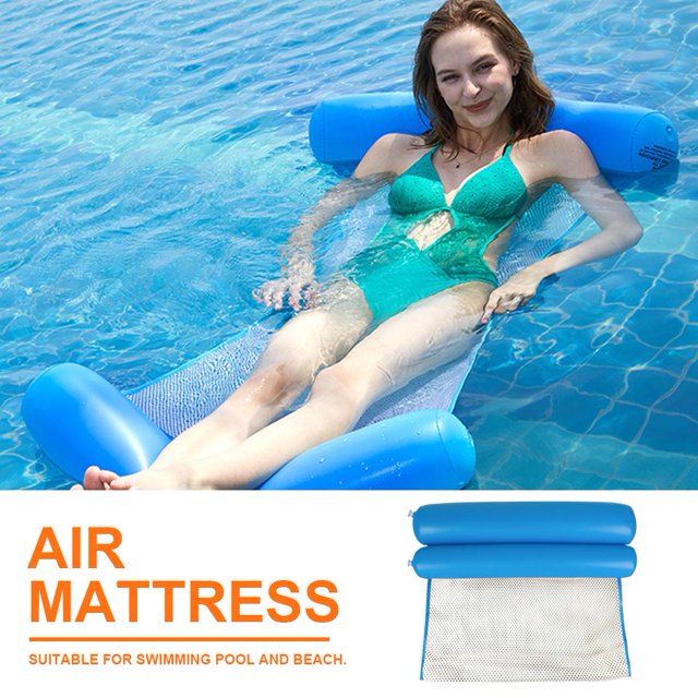 Hamaca de agua Colchón de aire inflable Piscina Cama de playa Azul oscuro Azul Sywqhk Para Estrenar