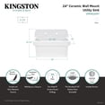 thumbnail image 5 of Kingston Brass GPKWS241917 Doriteal 24-Inch Ceramic Single Bowl Wall Mount Kitchen Sink with Strainer in Glossy White, 5 of 9