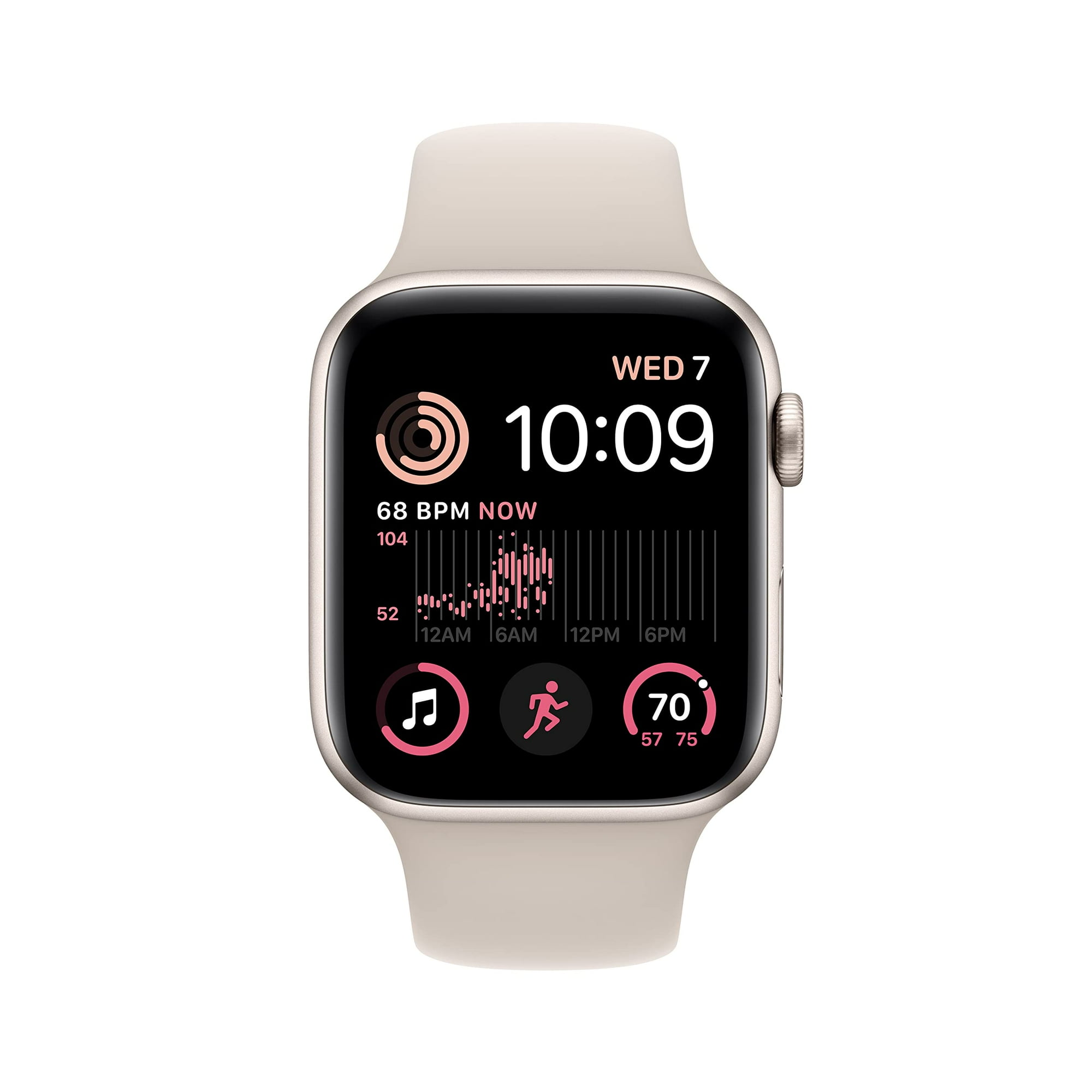 Apple Watch Se 2nd Gen gps Cellular 44mm Smart Watch W Starlight Aluminum Case Starlight Sport Band M L. Other M L