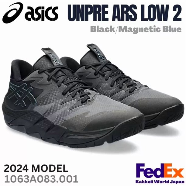 Asics Basketball shoes UNPRE ARS LOW 2 Black/Magnetic Blue 1063A083.001 NEW