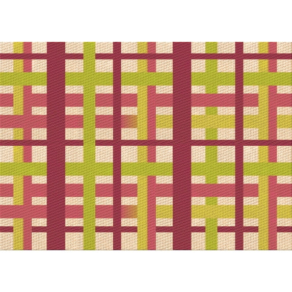 Ahgly Company Indoor Rectangle Patterned Grapefruit Red Area Rugs, 5' x 8'