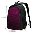 thumbnail image 5 of Balery Dark Purple Glitter Print USB Charging Backpack for Men and Women - Water-Resistant, Anti-Theft Laptop Backpack with USB Port for Travel, Work, School, and College, 5 of 7