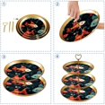thumbnail image 4 of Fish Elegant Plastic Discs Jewelry Display Stand with Iron Pillars | 32cm Height | 21cm/24cm/27cm Plates, 4 of 6