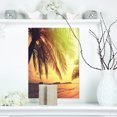 thumbnail image 1 of Design Art - Plage Tropicale avec Palmier Vert, 1 of 3