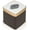 Brown, variant on Plastic Cube Tissue Box Cover, Semi-Gloss Finish, White