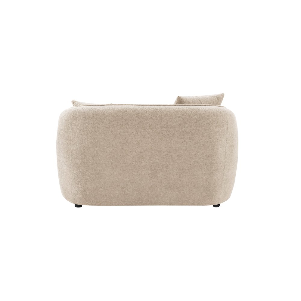 ACME Keith Chenille Fabric Upholstered Loveseat with 2 Pillows in Beige