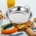 thumbnail image 2 of Stock Pot Stainless Steel Griddle Everyday Wok Soup Cooker Ramen Little Individual, 2 of 6