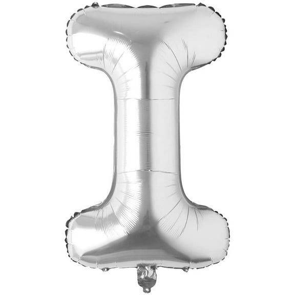 32" Silver Letter Balloons - Alphabet Number Foil, Party Decor