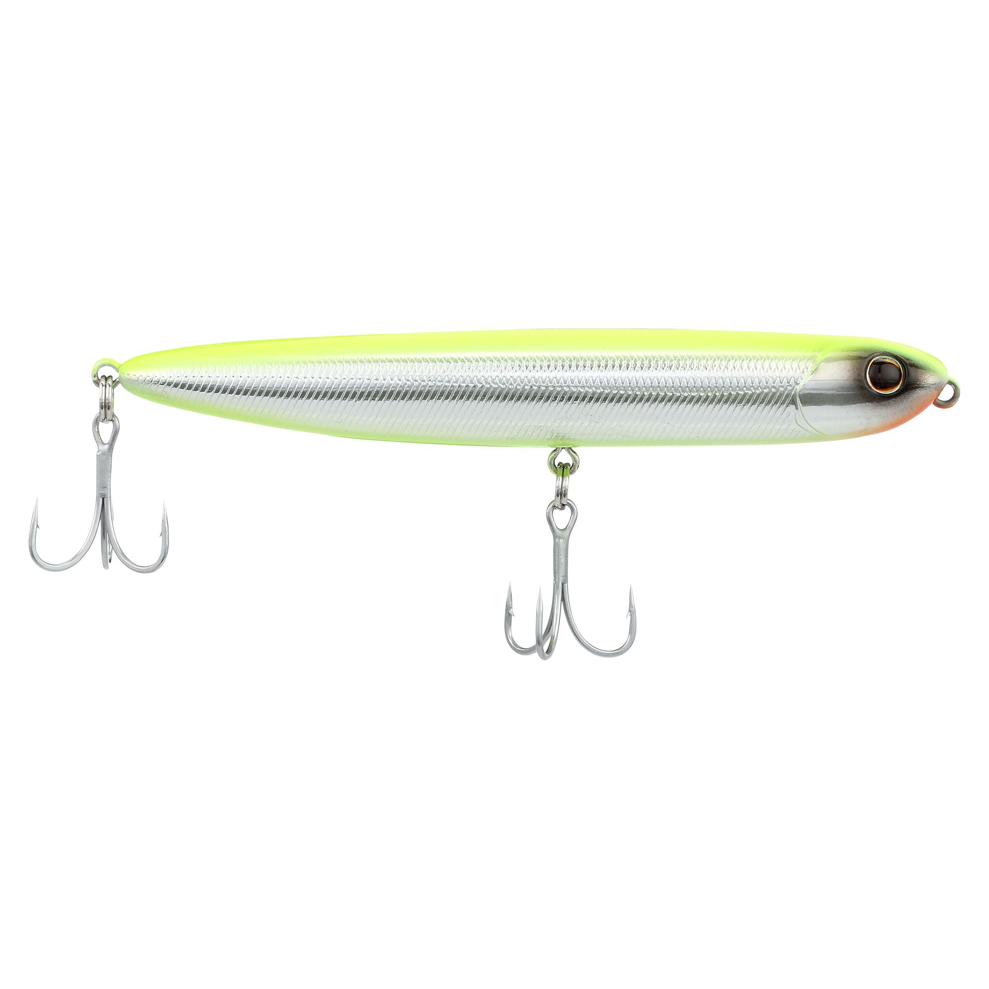 Berkley Drift Walker Saltwater, 4.3 in, Topwater Baits, Chrome/Chartreuse (1 Count)