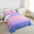 thumbnail image 3 of jejeloiu Blue Purple Ombre Twin Comforter Sets,Starry Sky Star Bedding Set For Kids Reversible 2pcs, 3 of 8