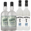 Dhōs Handcrafted Non-Alcoholic Gin 2 Pack w 2 Pack Owen’s Mixers Club Soda - Keto-Friendly, Zero Sugar, Zero Calories, Zero Proof - 750 ML - Perfect for Mocktails - A