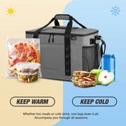 WARMOUNTS Insulated Bag 75 Cans & Soft Cooler Bag 2 in 1, w/ Insulating Cover, Upgraded Leakproof Camping Cooler Bag 2 Compartment for Camping Hiking Picnic Beach