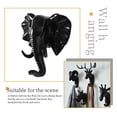 thumbnail image 2 of Wall Decoration Home Accessories Living Room Hanger Resin Animal Wall Hanger Key Kitchen Coat Clothes Towel Hooks Handbag Holder black Elephant, 2 of 9