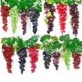 thumbnail image 2 of Uvas artificiales colgantes, frutas artificiales de plástico para bricolaje, decoración del hogar, jardín, suministros para fiestas de bodas y Navidad, 2 of 5