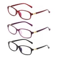 thumbnail image 2 of Xinwanna 1 Pair Anti Blue Light Computer Glasses without Degree Blue Light Blocking PC Frame UV Protection Office Eyeglasses Eyewear (Purple), 2 of 13
