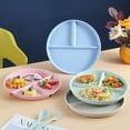thumbnail image 3 of 4 Dinner plates are made of healthy PP, 3 parts of the menu plate are reusable, lightweight plastic plates are unbreakable, tableware sets, BPA-free dinner plates for children and adults, 3 of 6