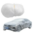 thumbnail image 1 of 2pcs Universal Disposable Car Cover Pe Disposable Full Car Shield Waterproof Dustproof Scratchproof Windproof Universal Fit,3.8m*6.5m, 1 of 4