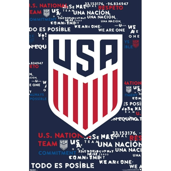 US Soccer - Logo 25 Wall Poster, 22.375" x 34"