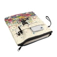 thumbnail image 2 of HELLHERO Black Cat and Daisy Pattern Book Sleeve Protector Pouch with Washable Polyester Storage & Portability Book Covers Pocket Book Organzier Holder, 2 of 8