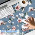 thumbnail image 2 of Long Mouse Pads for Desk,Pioneer Flower Floral Print Pattern Desk Mats on Top Of Desks, Desk Mouse Pad Extra Large with 3mm Non-Slip Base and Stitched Edge for Gaming,Office,Work,Home 47.3"x23.6", 2 of 6