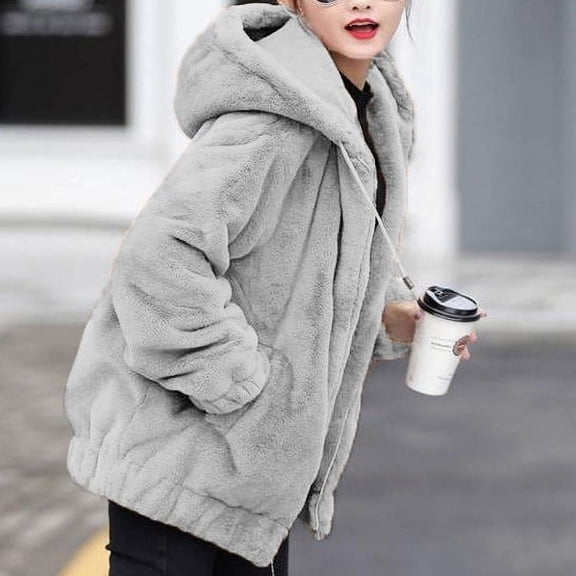 Women's Outerwear for Women Cozy Oversized Teddy Coat Warm Winter Long Sleeve Jacket Made for Comfort and Style