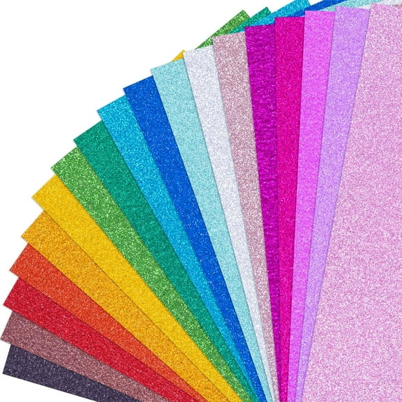 Glitter Card Stock, 20 Colors, 80 Sheets