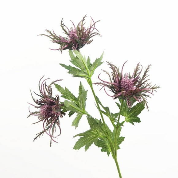 Fake Plants Promotion Sale! Artificial Thistle Flowers Purple Eryngium Flowers Long Stems Faux Thistles Bunch Simulation Sea Holly Real Faux Plant for Wedding Bouquet Centerpiece Home Decor