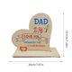 thumbnail image 3 of Regalo del día del padre, regalo de cumpleaños para papá, letrero de madera con forma de corazón hecho a mano con palabras que dicen, letrero decorativo, decoración de madera para el hogar, 3 of 4