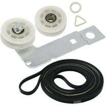 Dryer Idler Pulley Assembly with Bracket and Dryer Drum Belt 661570 & 279640 & W10837240 Fit for Whirlpool Maytag Kenmore Replaces 3387372 PS11726337 W10547287