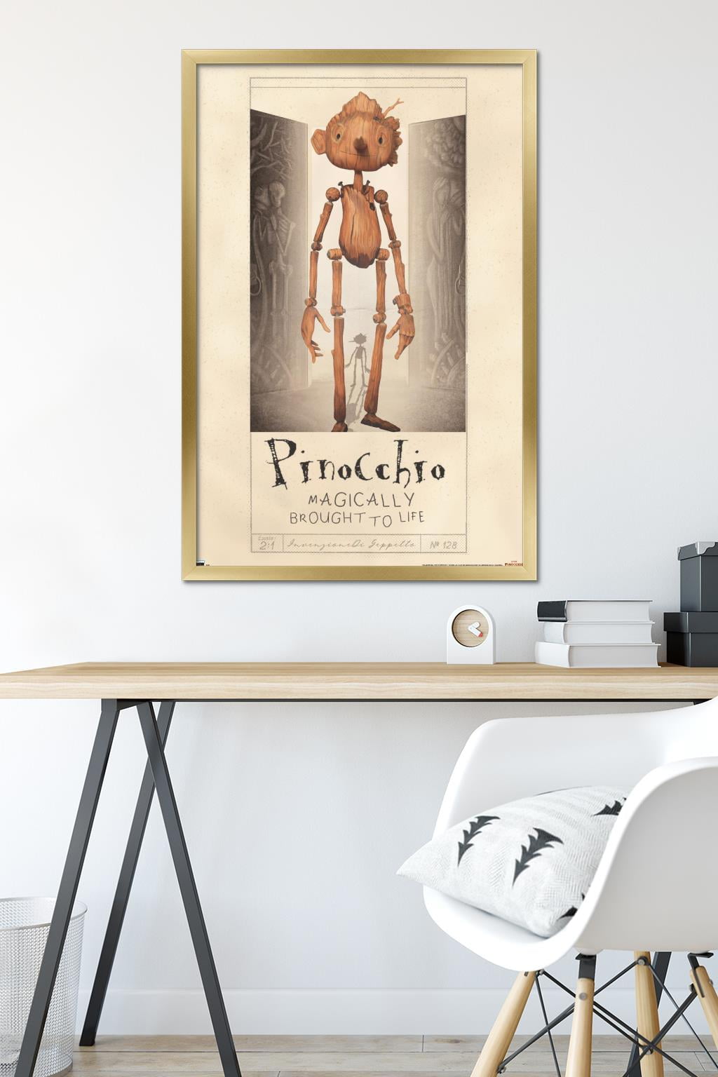 Netflix Guillermo Del Toro's Pinocchio - Pinocchio Wall Poster, 22.375" x 34" Framed