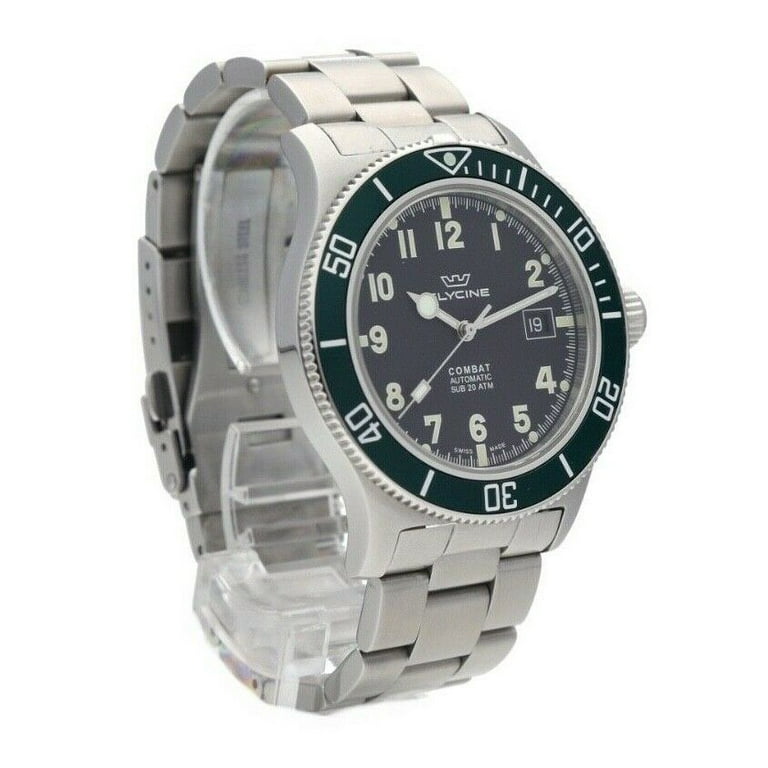 Glycine Combat GL.0253 Green Bezel 42mm Stainless Steel Automatic